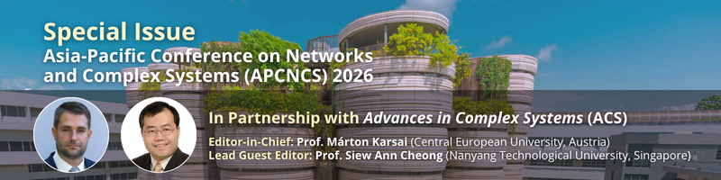 Special Issue on APCNCS 2026 in Advances in Complex Systems